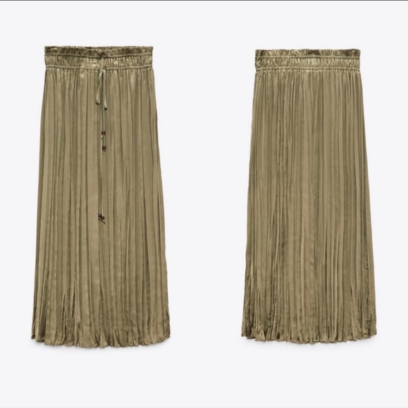 Zara Wrinkle Effect Midi Skirt - Picture 2 of 4